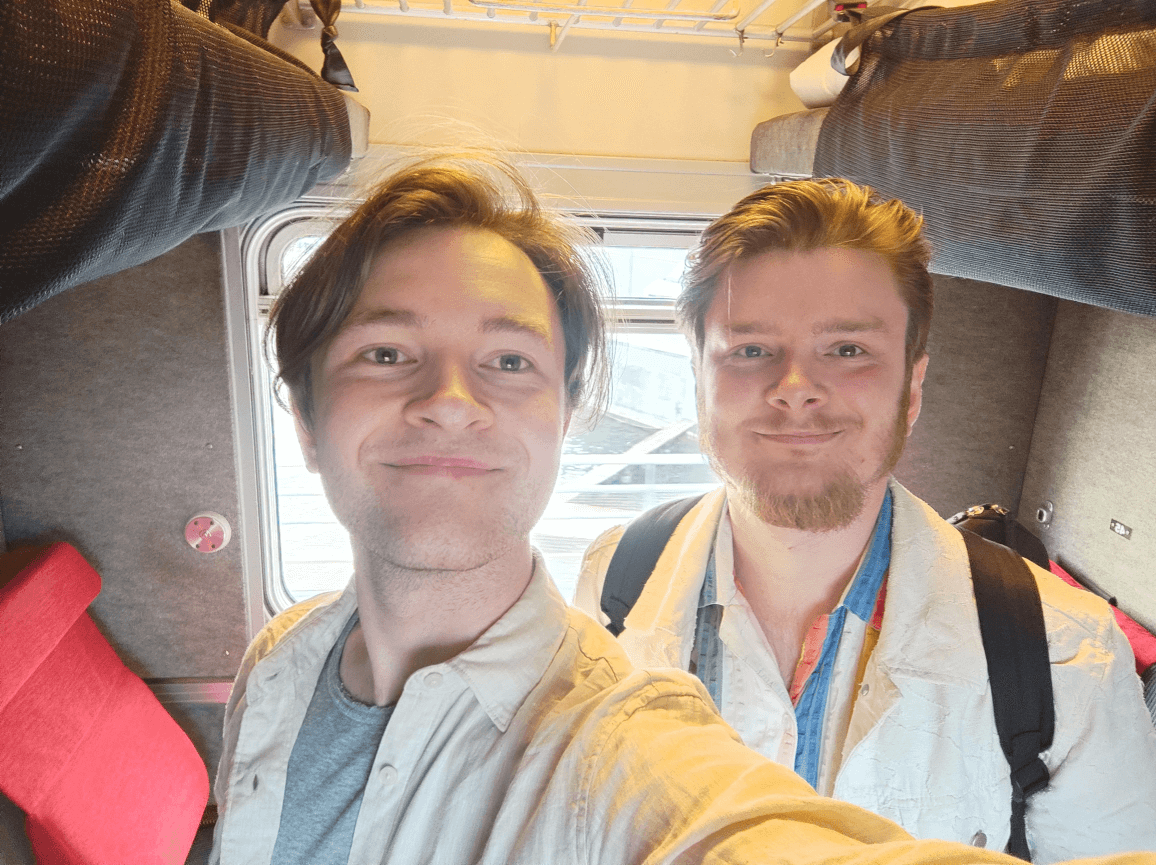 Joel och Kaspian i Stockholm